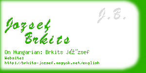 jozsef brkits business card